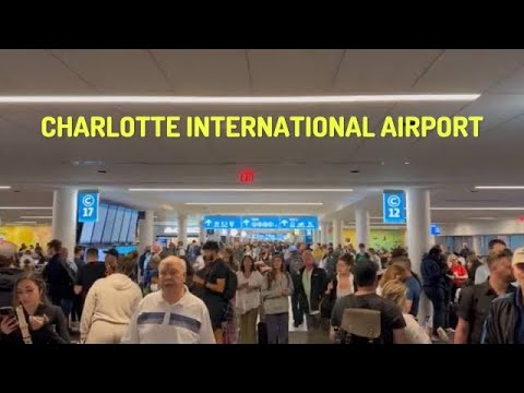 Very Crowded Charlotte International Airport