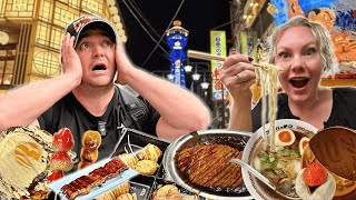 Osaka Food Tour 🇯🇵 | Dotonbori &amp;amp; Shinsekai Street Food (Viral vs Reality)