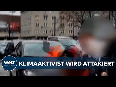 MANN ATTAKIERT KLIMAAKTIVISTEN IN DÜSSELDORF: Video sorgt in sozialen Medien für Aufregung