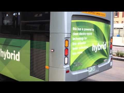 Transperth TP2245 - Volvo B5RLEH Hybrid departing bus stop