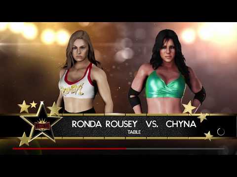 WWE 2K18 Ronda Rousey vs Chyna Tables Match