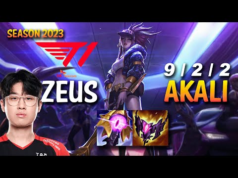 T1 Zeus AKALI vs CAMILLE Top - KR Ranked