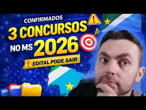 CONCURSOS NO MS|TOP 3 COM EDITAIS IMINENTES