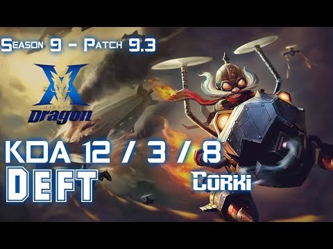 KZ Deft CORKI vs EZREAL ADC - Patch 9.3 KR Ranked
