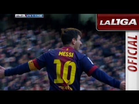 Golazo de Messi (1-1) en el Athletic Club - FC Barcelona - HD