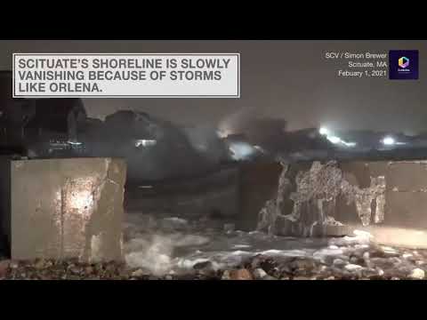 Massive Waves Hit Seaside Homes in Massachusetts
