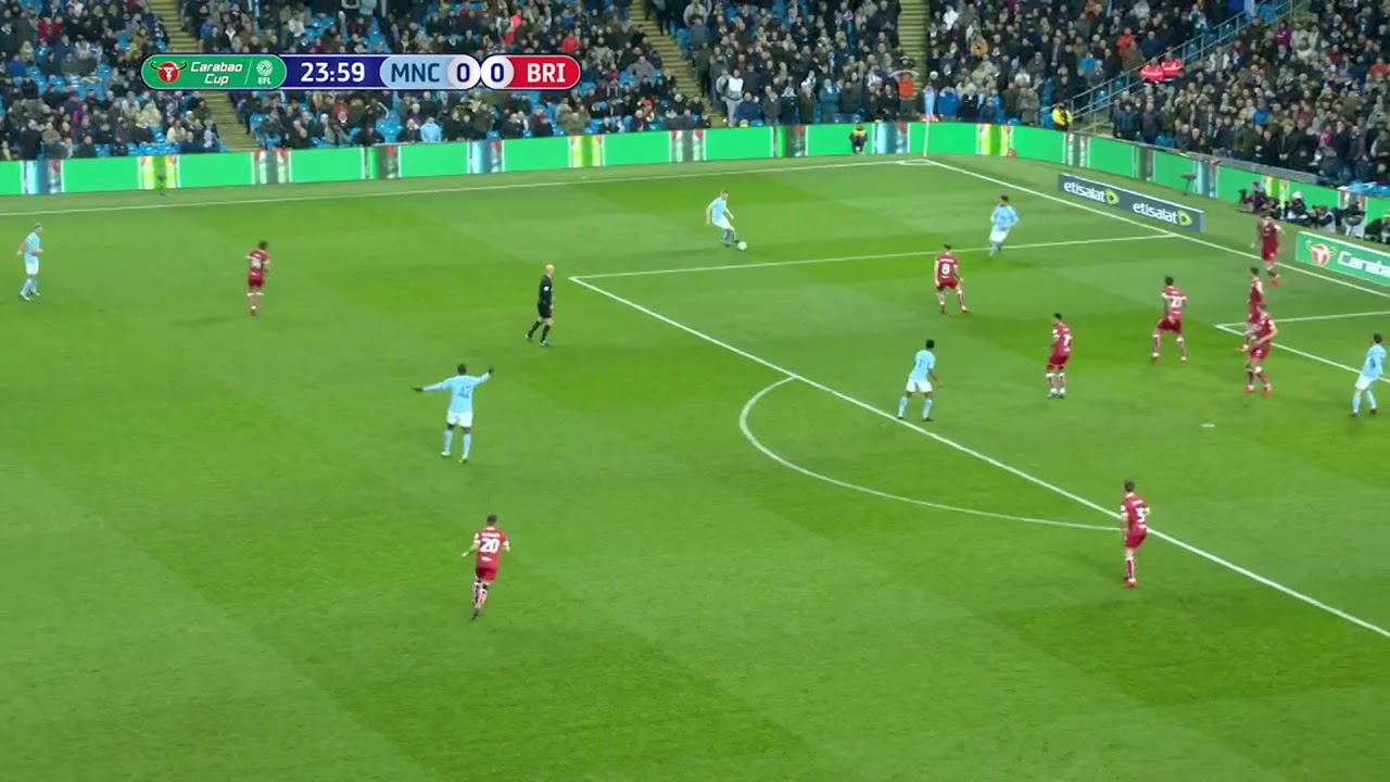 Kevin De Bruyne vs Bristol City- Carabao Cup 2017-18 Semis 1st Leg