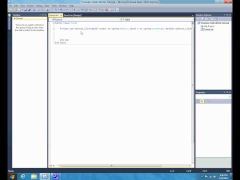 Visual Basic 2010 - Tutorial 1 - Hello World