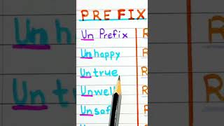 Un Prefix। Prefix Words Prefixes Words। Prefixe Examples। #shorts #prefix #prefixes