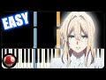 A White Lie - Violet Evergarden [EASY Piano Tutorial] (Synthesia) // TopAnimeMusic