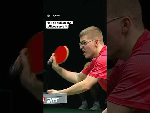 Alexis Lebrun serving up the iconic lollipop serve 🍭⏪ #ITTFWorlds2025 #TableTennis