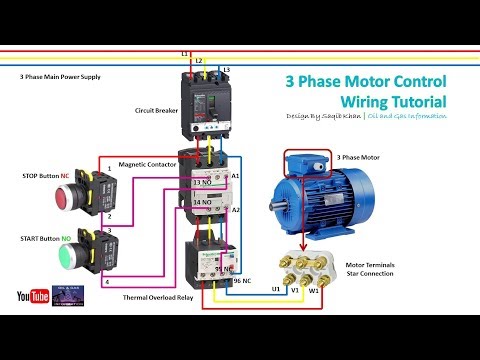 Three phase motor control wiring tutorial