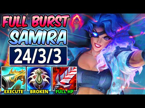 FULL BURST SAMIRA DARK HARVEST ASSASSIN (BROKEN LETHALITY CRIT BUILD) - League of Legends