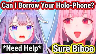 𝗕𝗶𝗯𝗼𝗼 𝗕𝗿𝗼𝗸𝗲 𝗛𝗲𝗿 𝗛𝗼𝗹𝗼-𝗣𝗵𝗼𝗻𝗲 𝗕𝘂𝘁 𝗖𝗮𝗹𝗹𝗶 𝗖𝗮𝗺𝗲 𝗶𝗻 𝗖𝗹𝘂𝘁𝗰𝗵【Hololive EN】