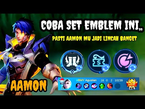 Cara beli item aamon tersakit 🔥Aamon set emblem seperti ini jadi lincah banget - mobile legends