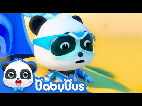 Super Panda Trapped in Desert | Super Panda Rescue Team | BabyBus Cartoon
