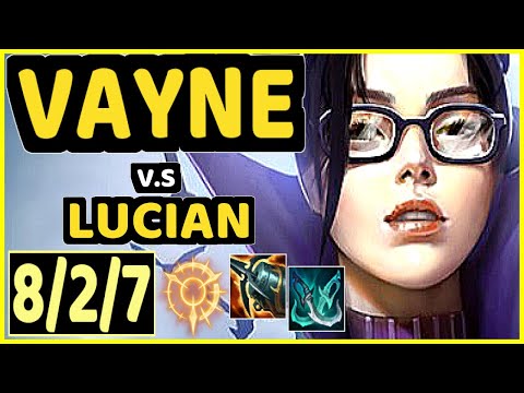 VAYNE vs LUCIAN - 8/2/7 KDA BOTTOM ADC CHALLENGER GAMEPLAY - KR