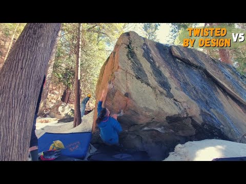 Twisted by Design (V5) | Calabogie Bouldering