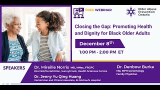 Closing the Gap: Promoting Health and Dignity for Black Older Adults