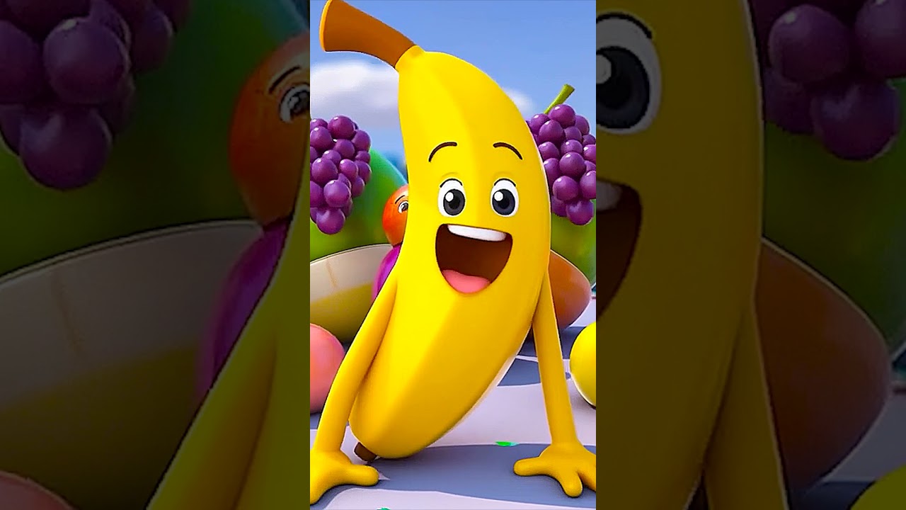 Dancing Banana Song 🍌 | Fun Nursery Rhyme for Kids | Clap, Twirl & Play! #shortsvideo #nurseryrhyme