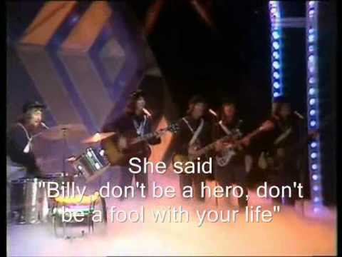 Paper Lace - Billy don't be a hero (lyrics)