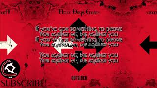 Three Days Grace - Me Against You (LYRIC VIDEO) [From the &quot;Outsider&quot; album 2018]