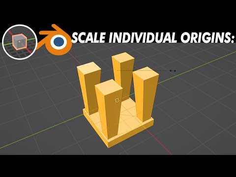 Scale Individual Origins, Blender 3D Tutorial