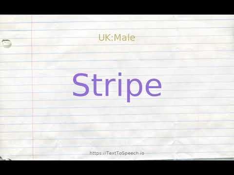 How to pronounce stripe