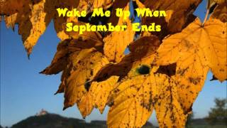 Patricia Moreno - Wake Me Up When September Ends - Cover