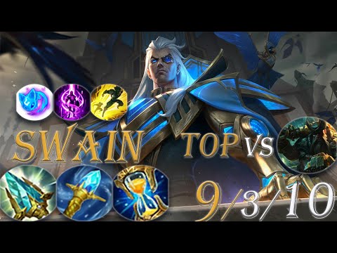 Swain Top Vs Gankplank. Season 13 Swain. Rod Of Ages Heals 5K. League Of Legends.