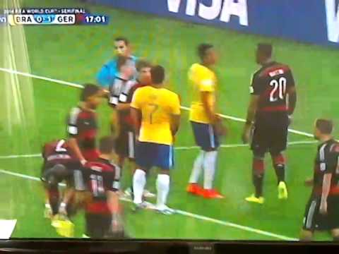 Marcelo angry Brazil vs Germany