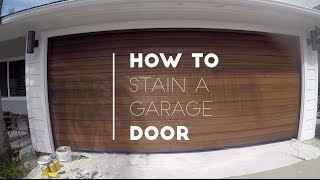How to stain a garage door