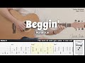 Beggin' - Måneskin | Fingerstyle Guitar | TAB + Chords + Lyrics