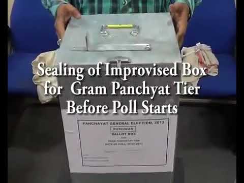 Sealing of Improvised Box before poll, Panchayat Vote Video