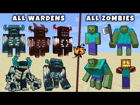 All Wardens vs All Zombies - Mutant & Titan Zombie vs Mutant Titan Warden