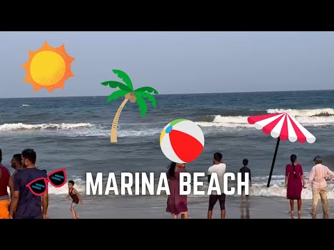 Marina Beach Chennai, Tamil Nadu ⛱️🌊