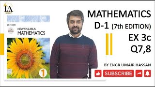 D1 Math Ex 3c Q7 Q8