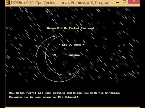 Happy Eid Program in C Graphics | By Pankaj Panjwani