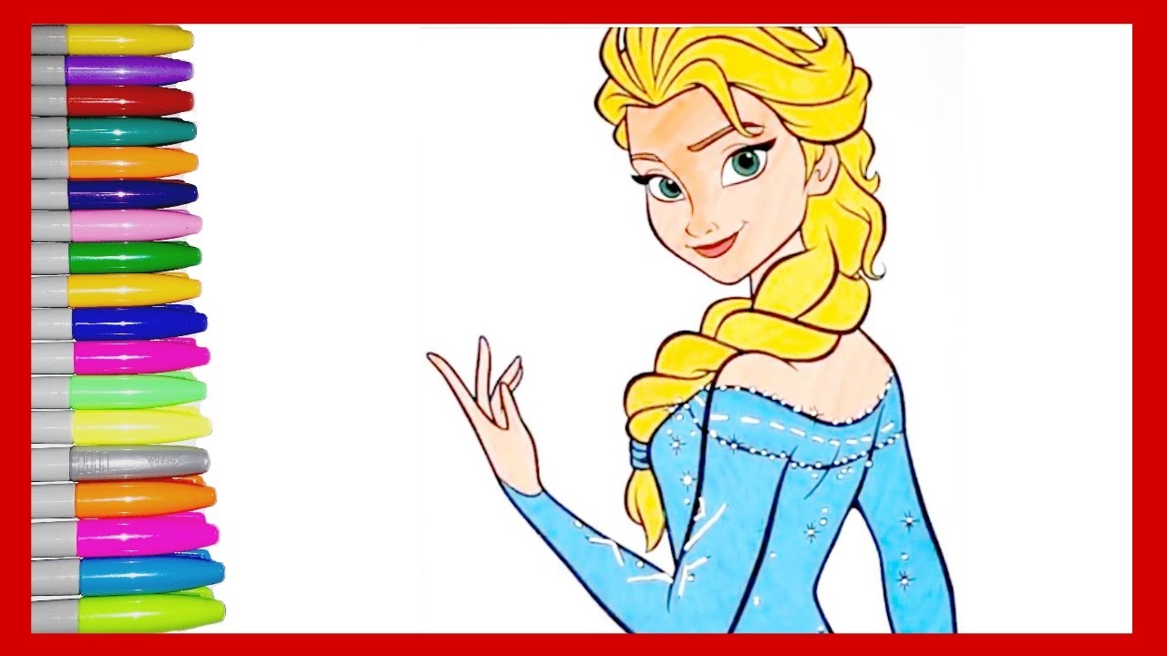 Disney's Elsa Frozen coloring page. How to color Elsa from frozen coloring pages.