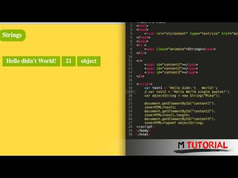 Tutorial Javascript For Beginners 19 Javascript Strings M Tutorial