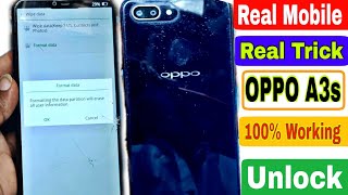 OPPO A3s Hard Reset | Oppo A3s Pattern Unlock Without Pc 2023 | Oppo A3s Ka Lock Kaise Tode | New