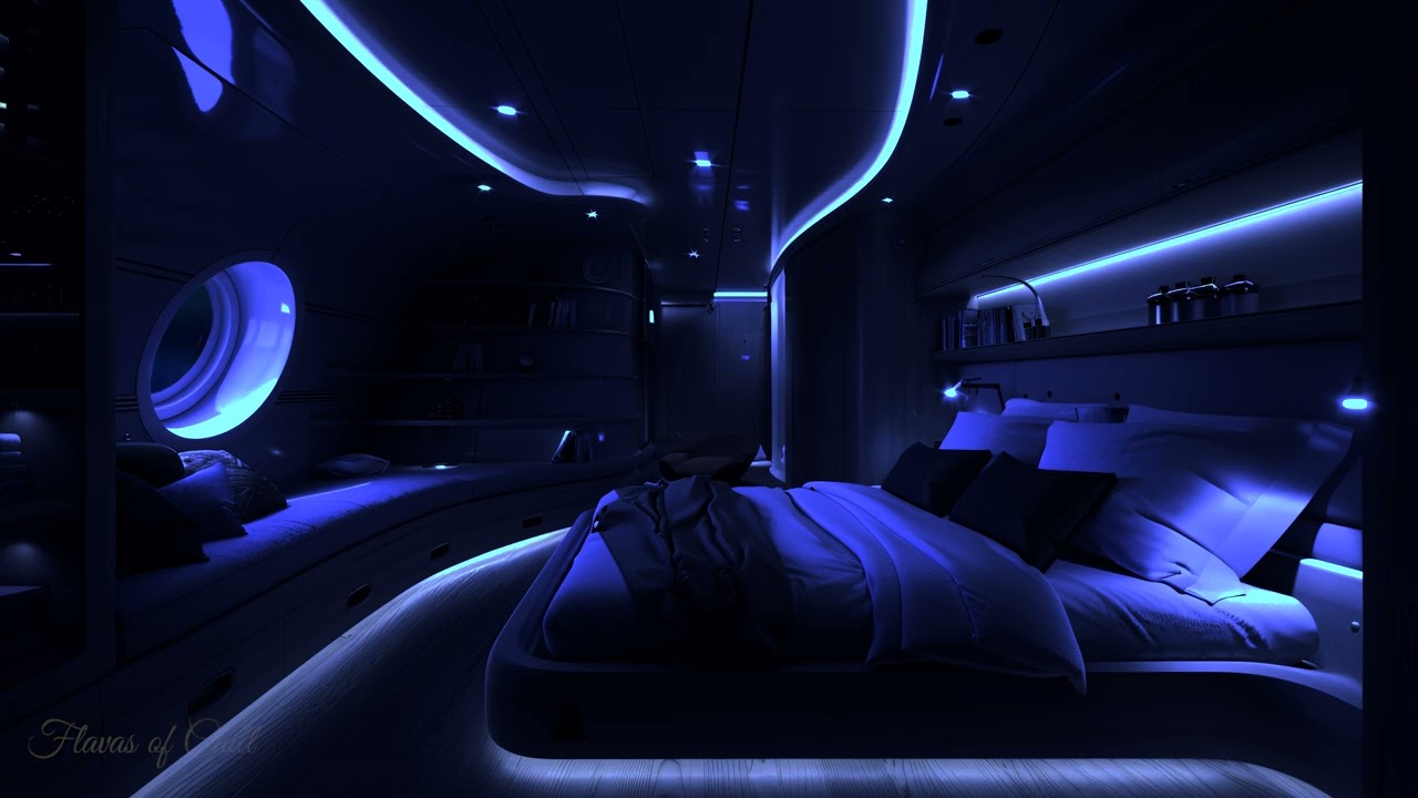 Relaxing Flight in Your Own Elegant Bedroom Brown Noise Cabin Ambience | Call Dings Only | Zen