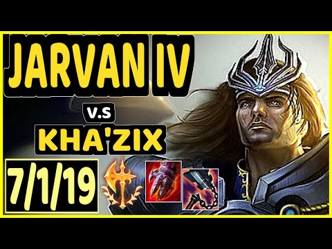 PHAXI (JARVAN IV) vs KHA'ZIX - 7/1/19 KDA JUNGLE GAMEPLAY - EUW Ranked MASTER