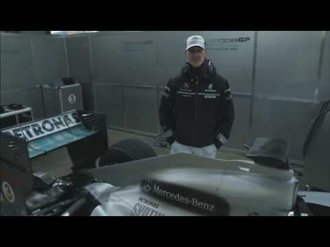 Thumbnail for F1 2010: Michael Schumacher explains the Mercedes GP W01 (English/Englisch) [HD 1080p]