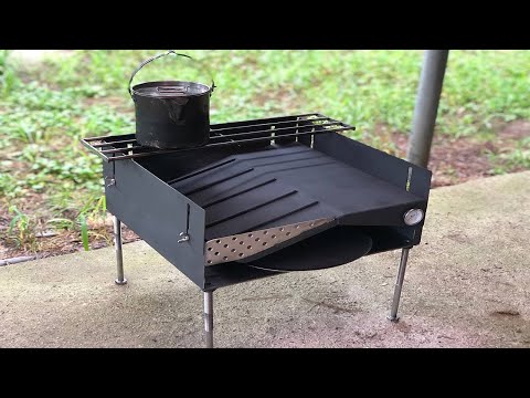 Небольшая многофункциональная печь-мангал для кэмпинга