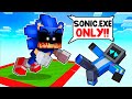 Locked on ONE CHUNK with SONIC.EXE in Minecraft!