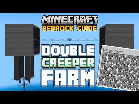 NEW! 2X CREEPER FARM Gives 3000+ Gunpowder Per Hour! | Minecraft Bedrock Guide 1.21!