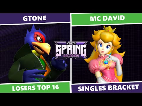 Spring Arcadian 2023: Losers Top 16 - Gtone (Falco) Vs MC David (Peach) SSBM Singles