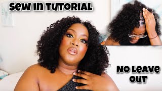 EASY $5 SUMMER CURLY SEW IN (NO LEAVE OUT) INVISIBLE METHOD || SUMMER HAIRSTYLES FOR BLACK WOMEN