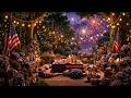 Cozy Garden Jazz Evening 4th Of July Fireworks Summer Patio Smooth Jazz Ambience For Relax